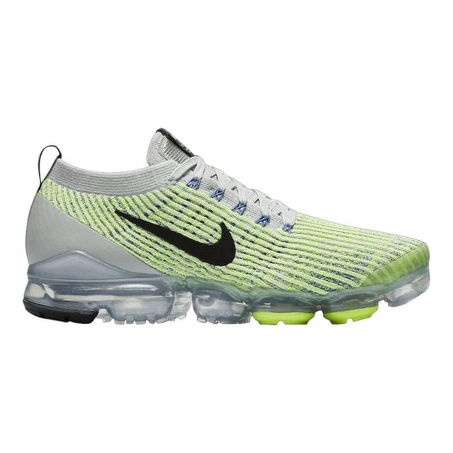 Nike Air Max Vapormax Flyknit 3 Running Sneaker in Light Silver/Black-Volt Glow Canvas | Men's – by Authentic Source USA on TurtlesEgg Marketplace